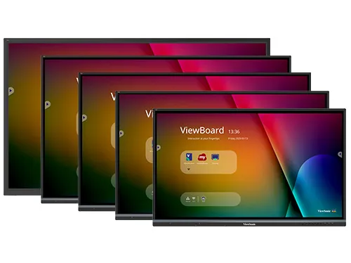 Series of different sizes of ViewBoard IFP50 displays