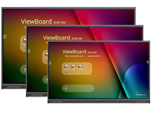 Series of different sizes of ViewBoard IFP52 displays