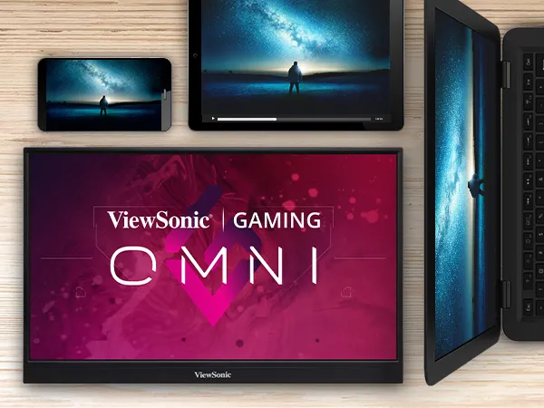 monitor with calibration hardware attached