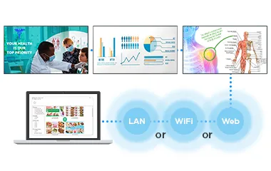 Laptop streaming content to ViewSonic displays