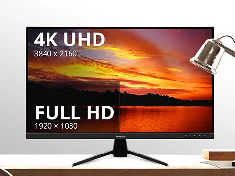 a size comparison of 1080p vs 4K resolution