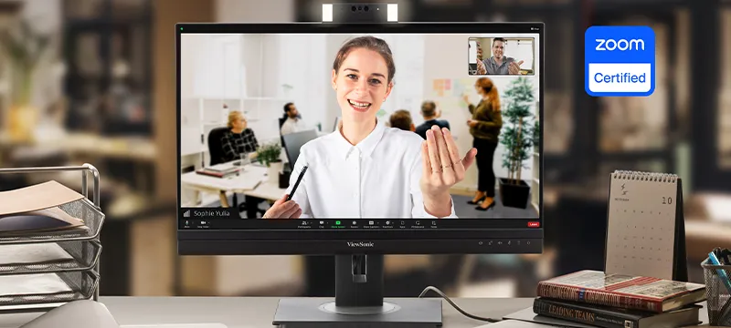 two people on a video call communicating with sign language