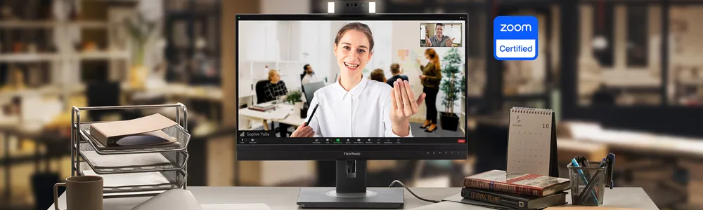 two people on a video call communicating with sign language