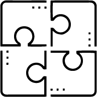 line drawing of a jigsaw puzzle piece